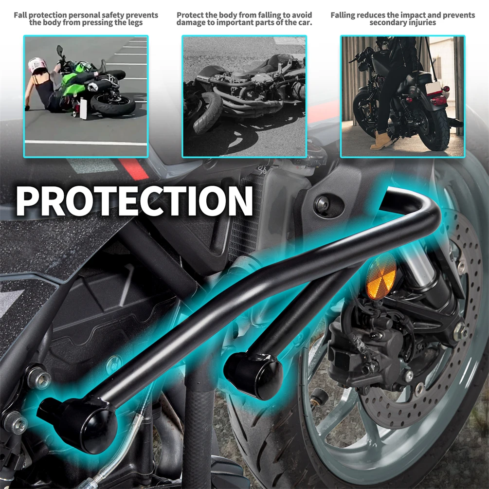 for MT-03 MT03 Engine Guard Highway Crash Bar Motorcycle Frame Protection Bumper for Yamaha MT 03 2015-2023 2022 Accessories