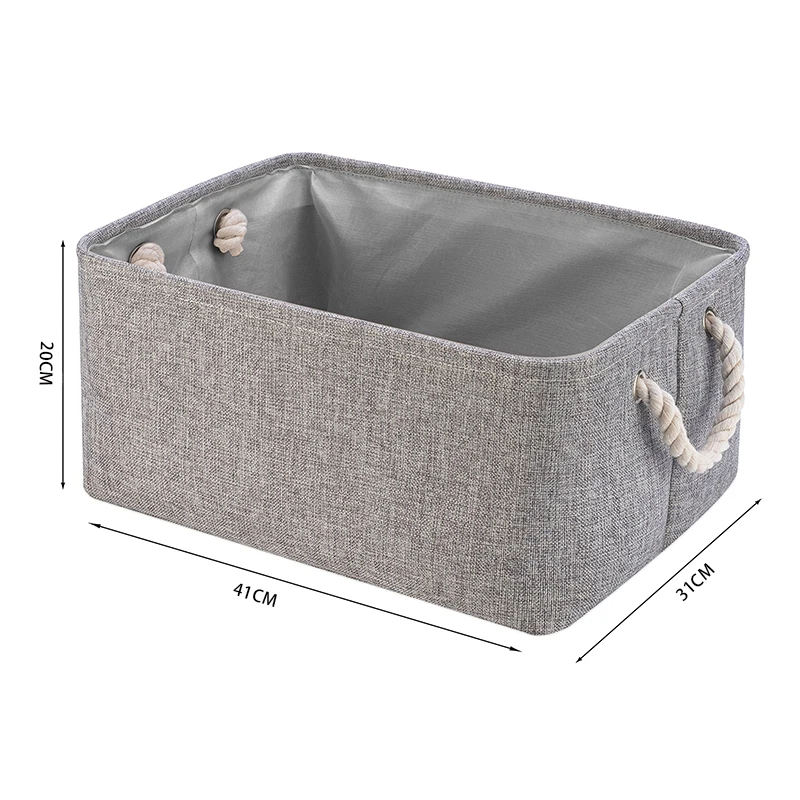 Cabinet Storage Bag Laundry Basket Cotton Linen Folding Storage Baskets Kids Toys Organizer Clothes and Sundries Storage Box