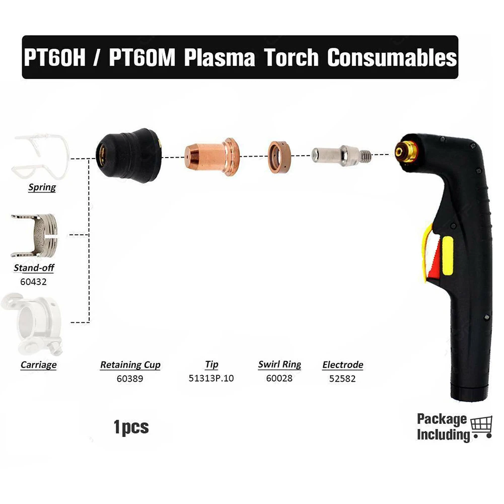 1pcs Plasma Cutting Torch Shield PC0116 For S45 PS45 S25 Plasma Cutter Torch Plasma Cutting Consumables Accessories