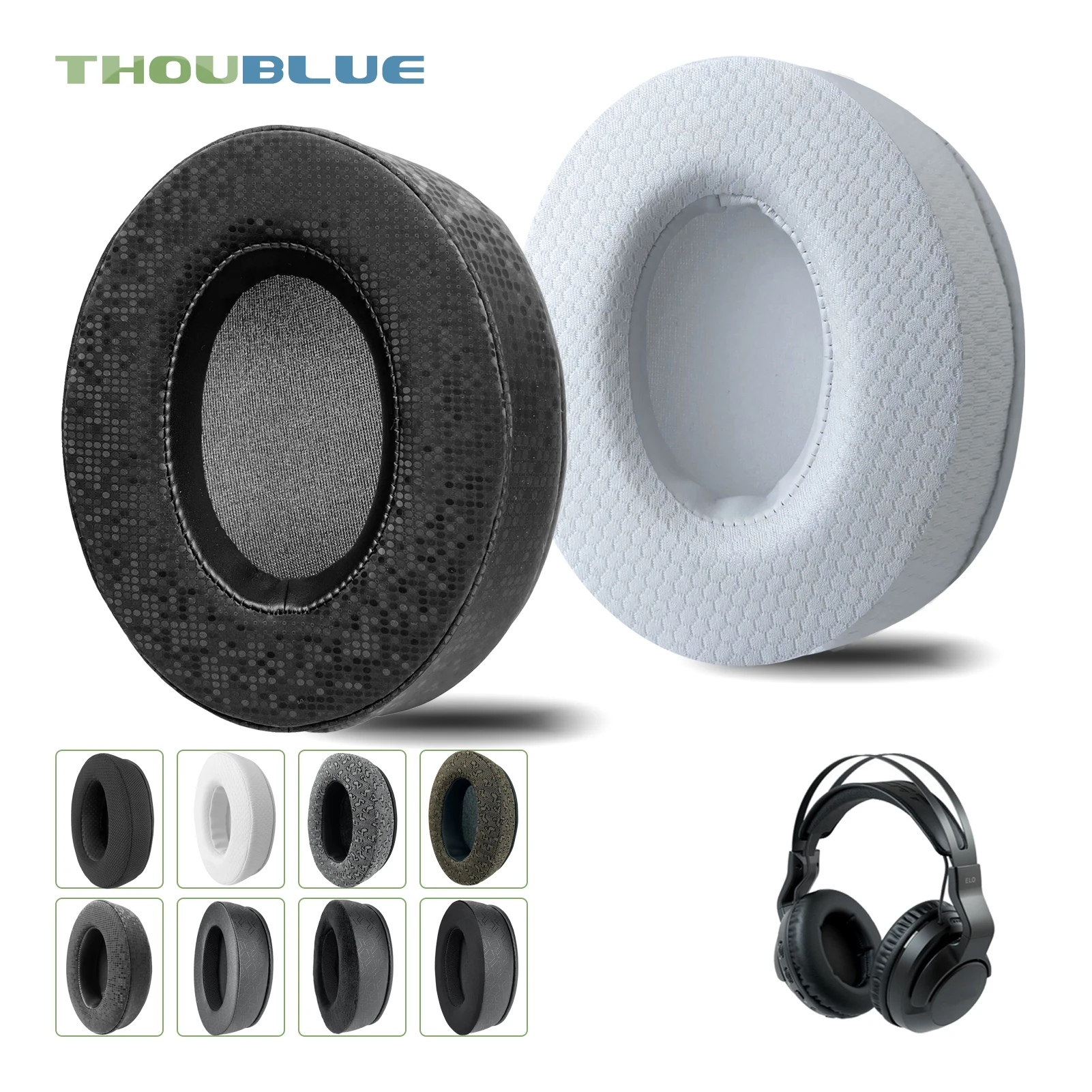 THOUBLUE Replacement Ear Pad for Roccat ELO 7.1 AIR, ELO 7.1USB,ELO X STEREO Headphone Earmuffs Ear Cushion Cover