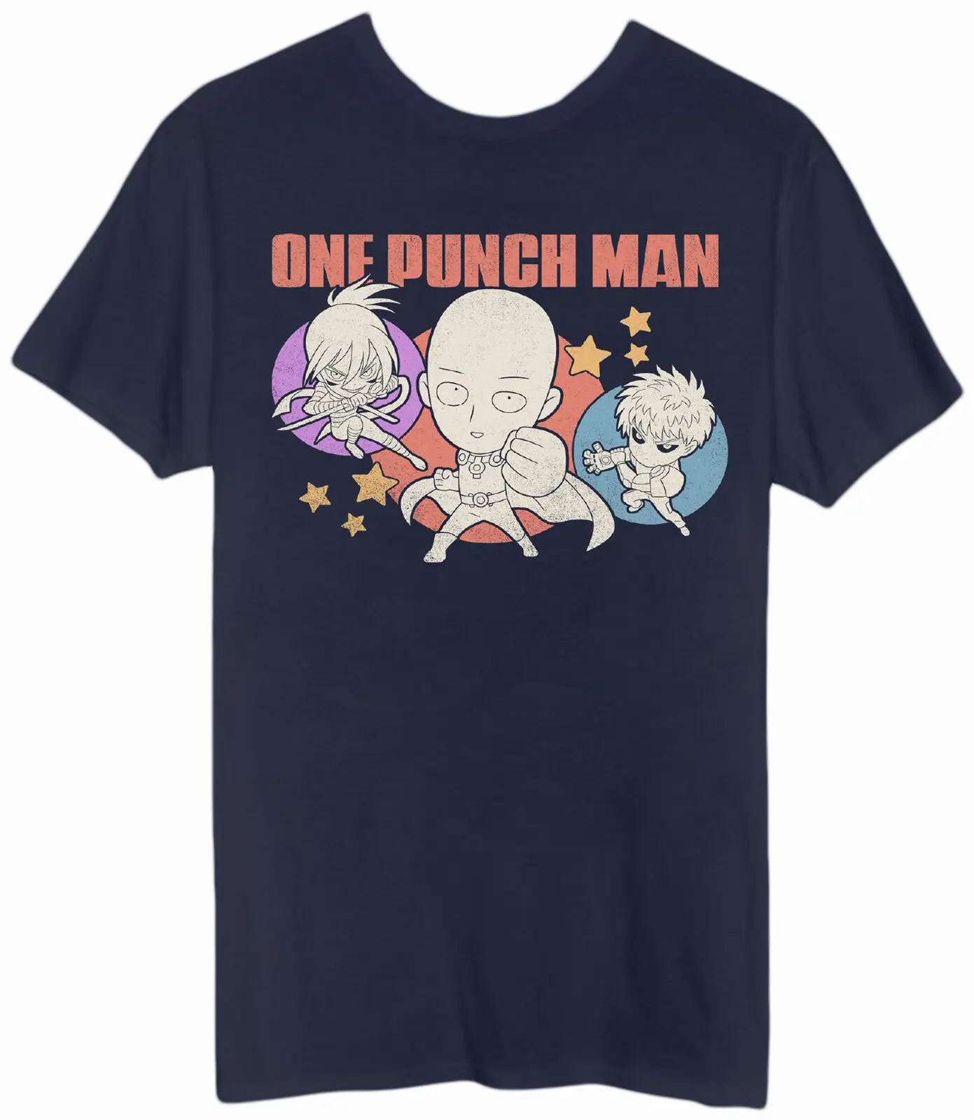 

One Punch Man - Chibi Trio Adult T-Shirt - Japanese, Action fiction, Comedy Cute Manga Anime T-Shirt Funny Shirt