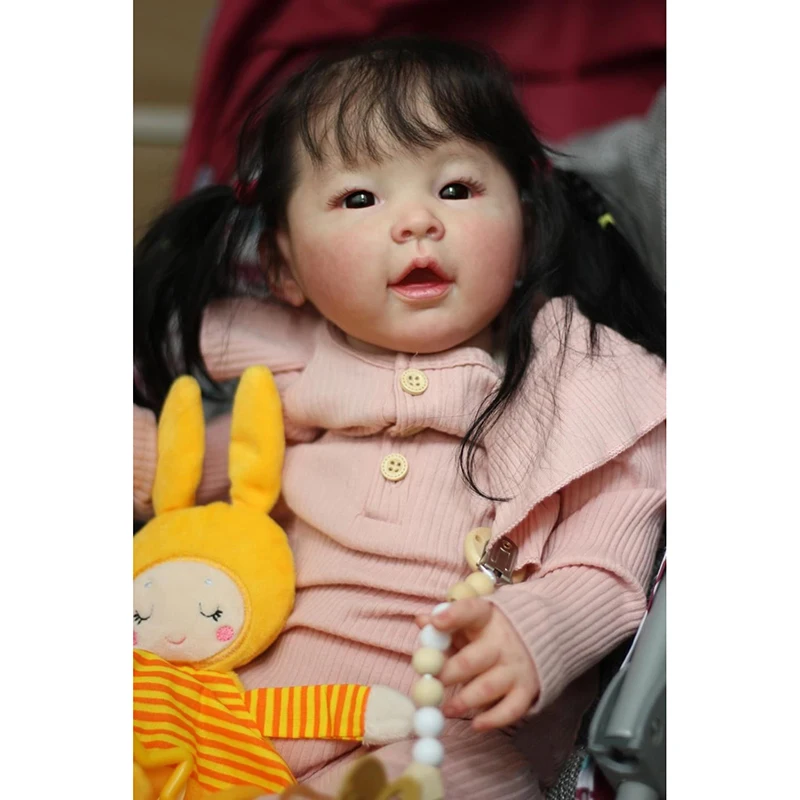 

60CM Newborn Baby Doll Reborn Meilien Soft Cuddly Body Lifelike 3D Skin with Visible Veins High Quality Handmade Doll