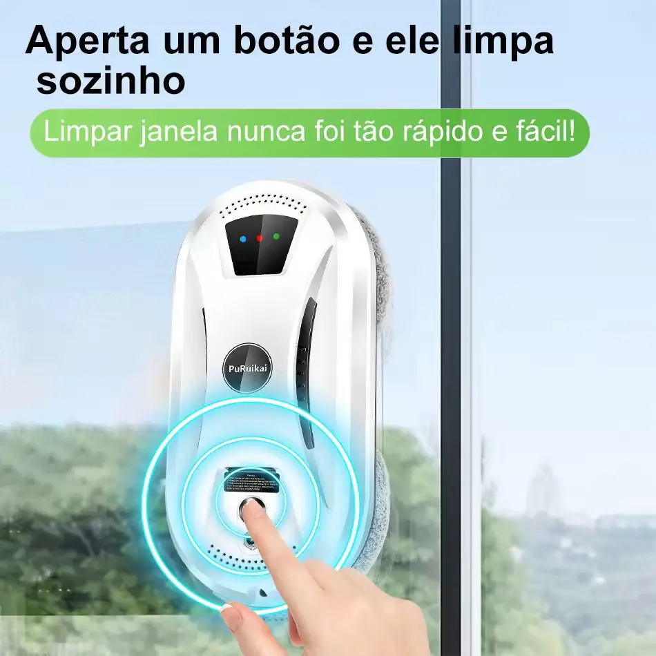 PuRuiKai Window Cleaning Robot High Suction Electric Window Cleaner Robot Anti-falling Remote Control Robot Vacuum Cleaner - 5