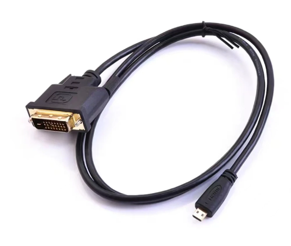 

Micro HDMI-DVI video cable, available in 1m and 1.8m, high-definition, small to large computers connected to DVI monitor data ca