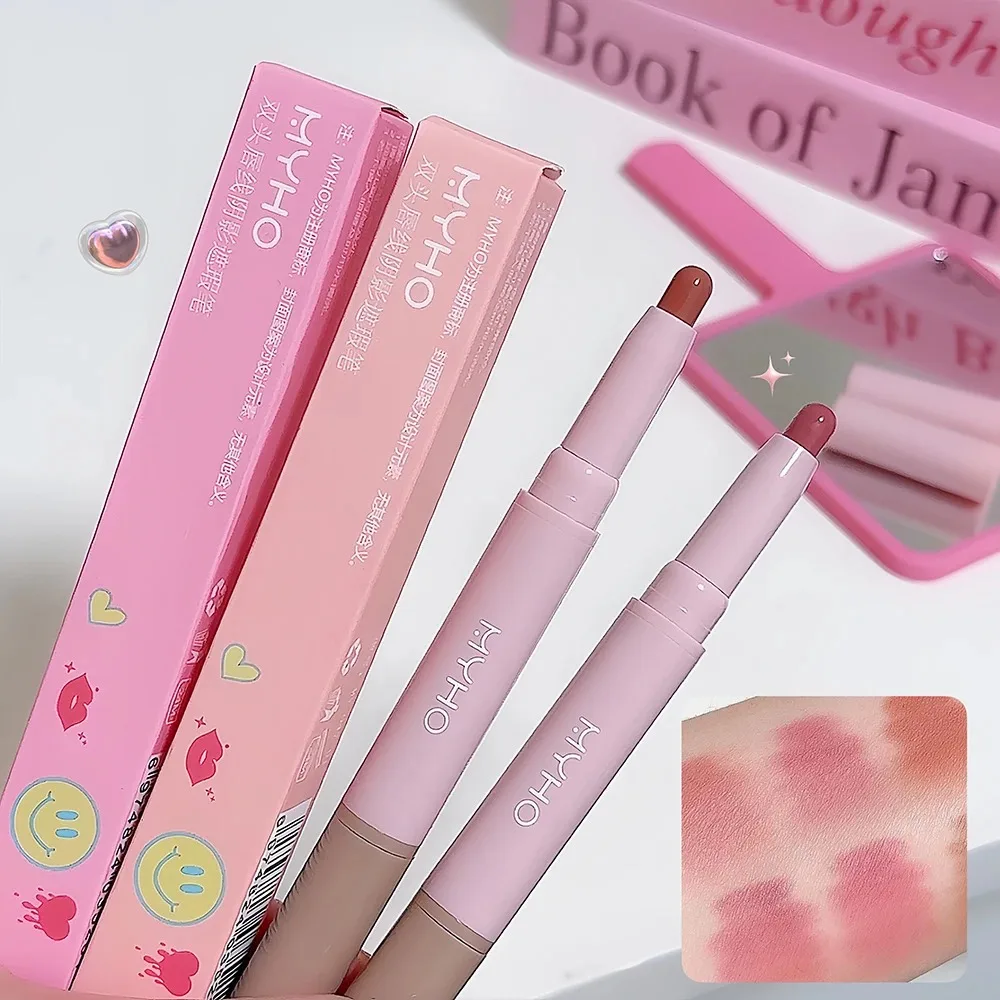 ใหม่ Double-ended Lip Liner Velvet Matte Long Lasting Lip Liners ดินสอ Outline Full Lips กันน้ํา Lipliners ดินสอสําหรับสตรี