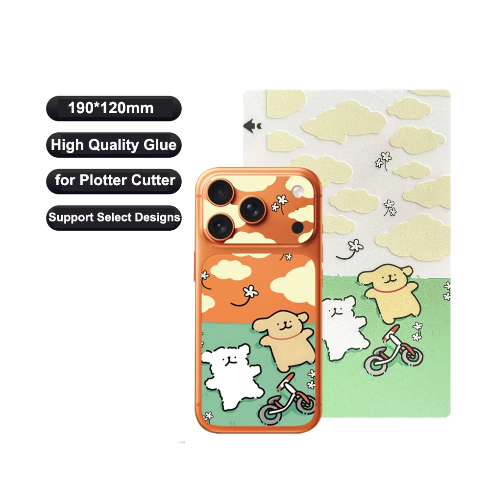 VORMIR 190*120mm Transparent Leather Phone Skin Stickers for Plotter Cut Embossing Design Protect Films for Phone Back Cover