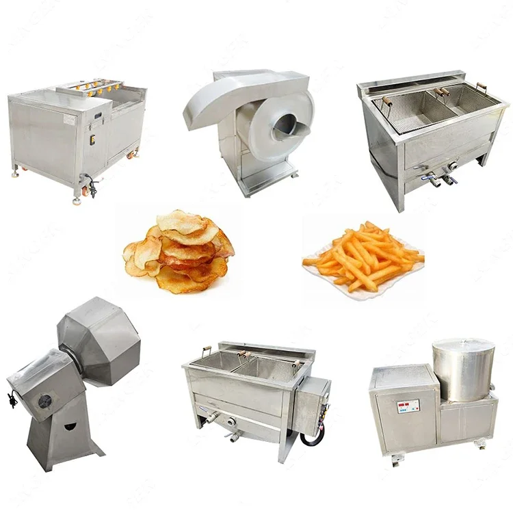 Unique Features Semi Automatic Potato Chips Processing Machine Frozen French Fries Processing Equipment