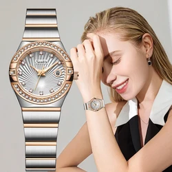 Ladies Watches LIGE Elegant Fashion Quartz Woman Watch Luxury Diamond Stainless Waterproof Luminous Casual Simple Calendar Clock