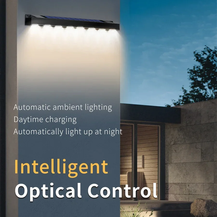 Outdoor LED Solar Light 4/6/8 LED Wall Address Sign Lamp Waterproof Garden Decoration Atmosphere Lighting Solar Powered Lamp