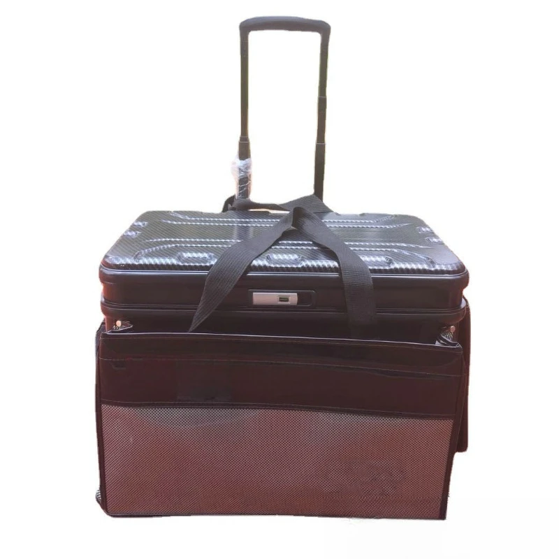 

trolley case live fish bucket fishing box fish guard bucket thickened hard cover canvas large wheel aluminum mouth fishing box