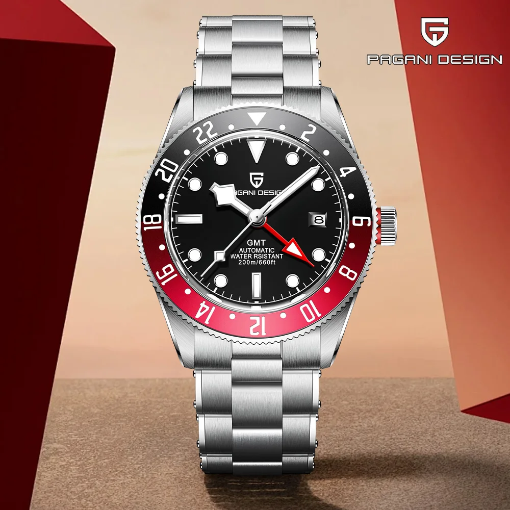 

Новые мужские часы BB40 2026 года, автоматические часы Pagani Design GMT, механические часы для дайвинга с сапфировым стеклом AR, мужские спортивные часы от ведущего бренда
