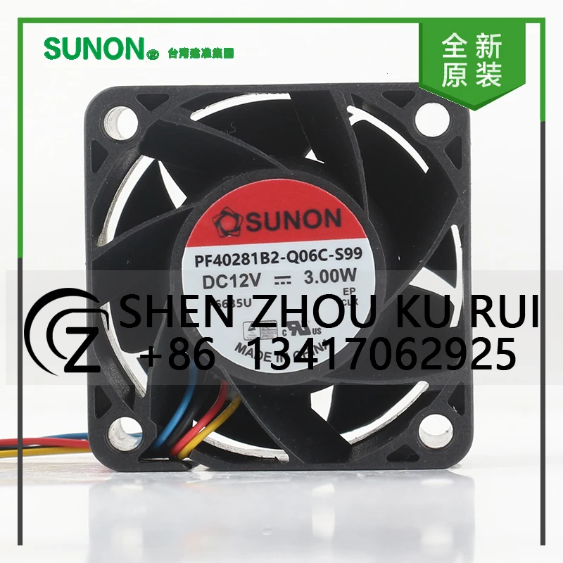 

Новый охлаждающий вентилятор Sunon 5 В 24 В 48 В постоянного тока 12 В 3 Вт AC EC 4028 40X40X28MM 4 см с двумя шариками ШИМ-регулированием скорости бесшумный 4-проводной PF40281B2-Q06C-S99