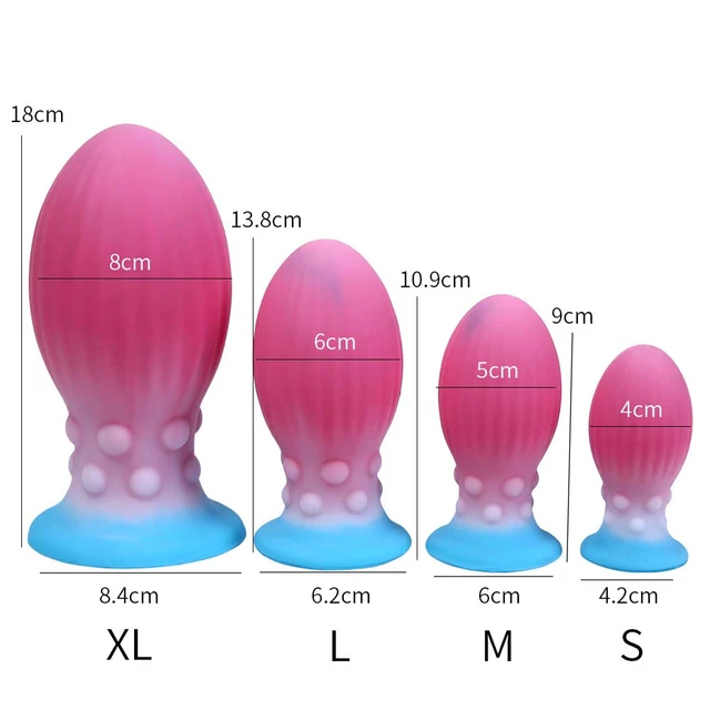 8cm Huge Anal Plug Egg Butt Plug Liquid Silicone Soft Egg Anal Sex Toys For  Women Men Gay Prostate Massage Luminous Anal Dildos - Anal Sex Toys -  AliExpress