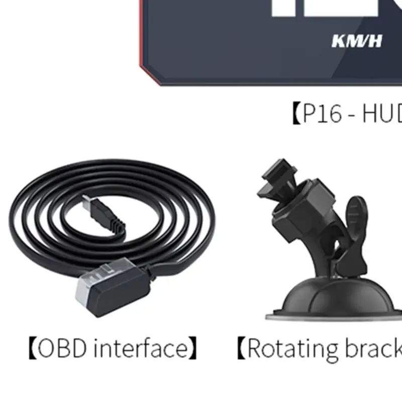 

P16 OBD2 Цифровая приборная панель бортового компьютера Автомобильный спидометр и одометр Проекционный дисплей с 5 функциями сигнализации