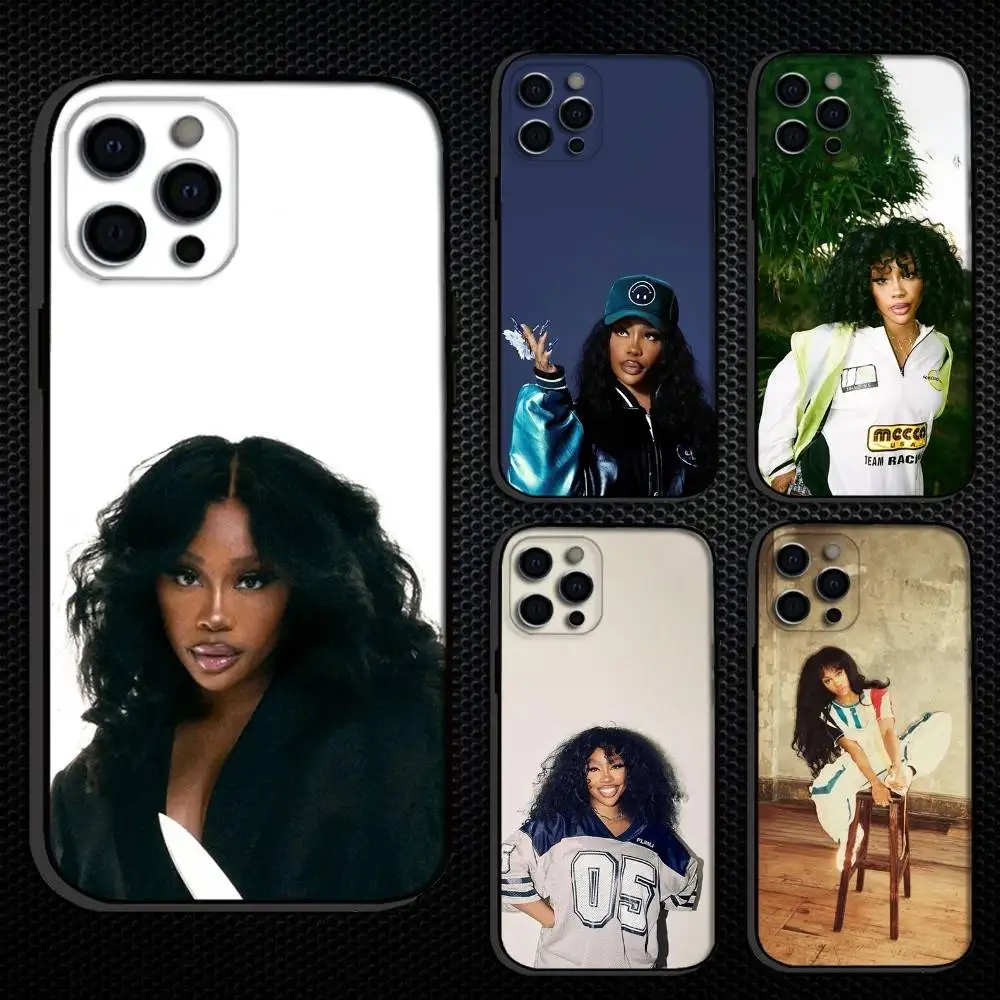 

Singer S-SZA L-Lana Phone Case For iPhone 16,15,14,13,12,11 Plus,Pro Max, Others Soft Black Cover