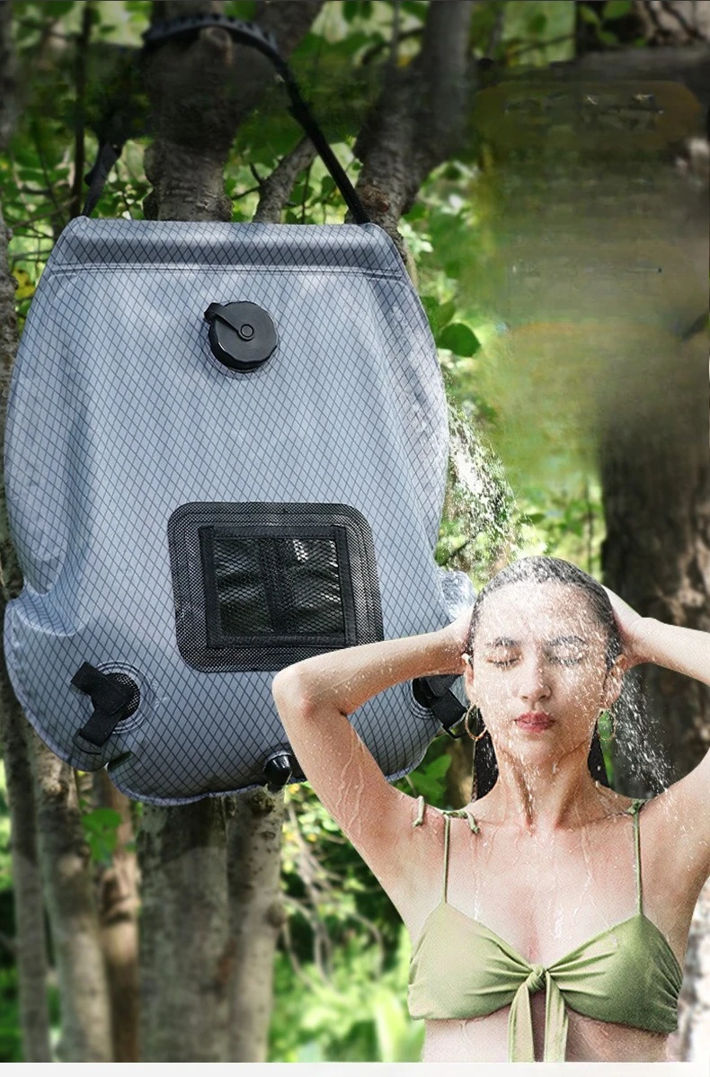 Newly upgraded faucet bath bag with large capacity, sun can raise water temperature by 20L outdoor camping equipment