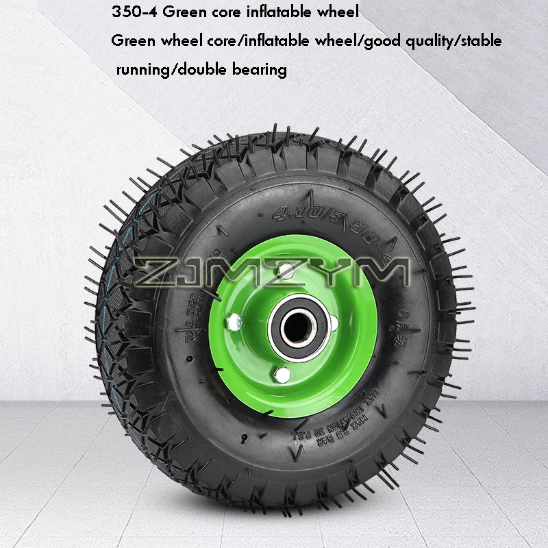 350-4 Pneumatic Wheels 10 Inch Wheel For Trolley Castor Trailer Wheel Wearable Tires