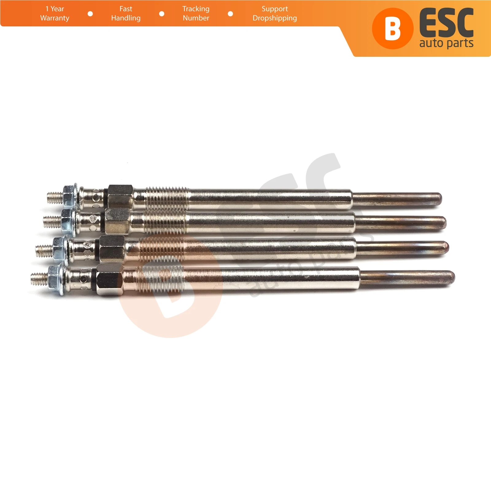 ESC Auto Parts EGP1-1 4 Pcs Heater Glow Plugs 596019, 1148105, GX4118 for Citroen Toyota Ford Peugeot Mazda Volvo Suzuki Mini