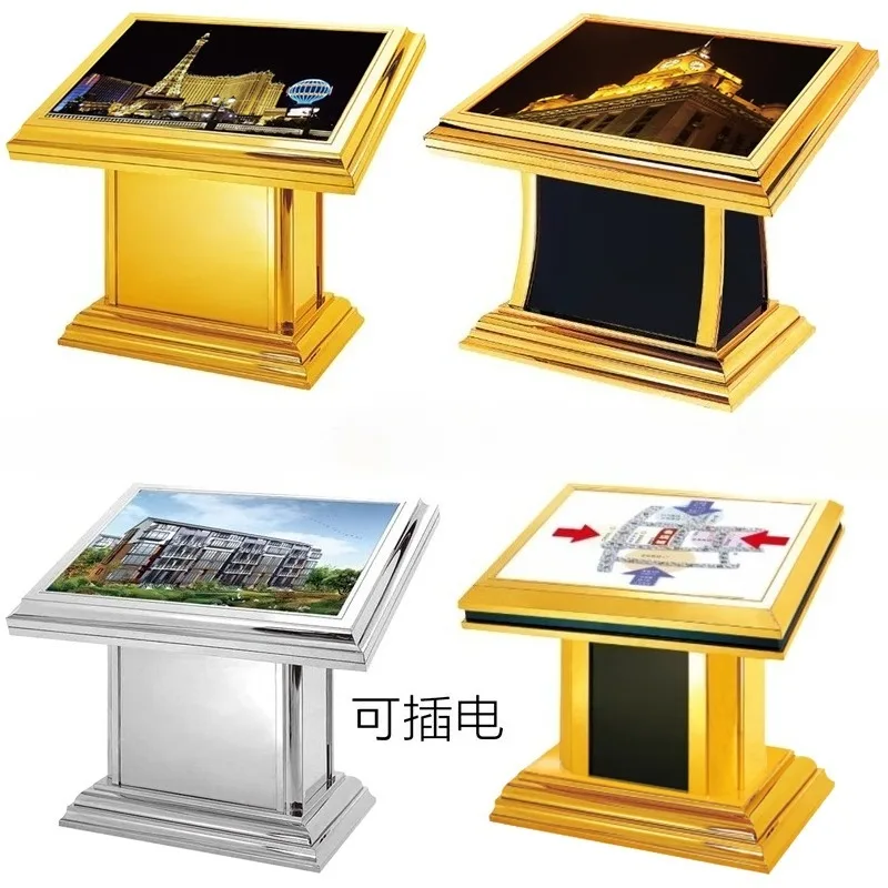 

Stainless steel horizontal light box floor plane guide table hotel lobby floor index luminous guide table display board
