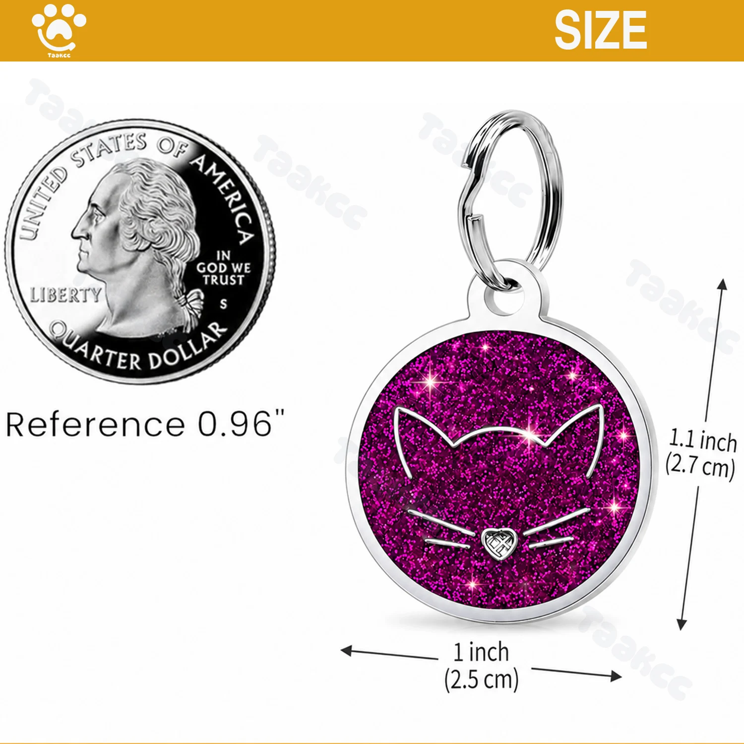 Cat Plate Tags Free Personalized Pet ID Name for Collar Engraved Pet Tag Alloy Glitter Cat Face Pendant Pets Cats Accessories