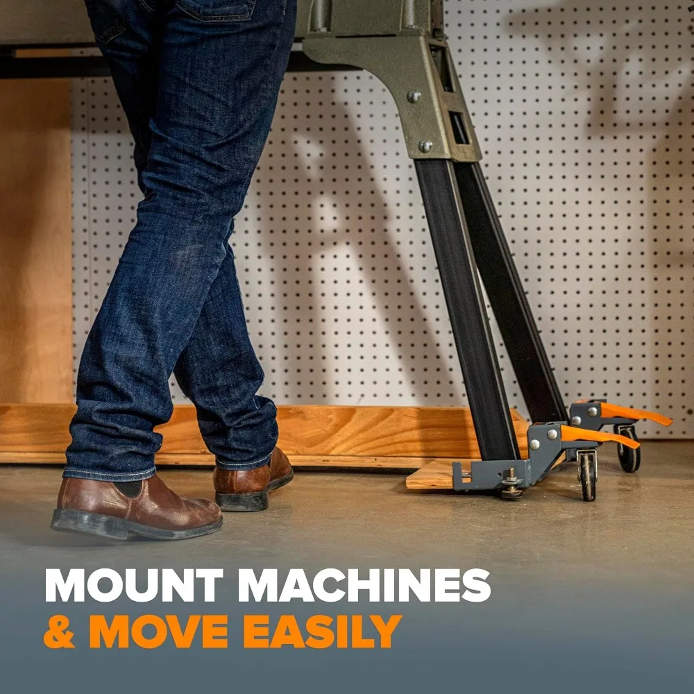 Heavy-Duty Universal Adjustable Rolling Base Kit for Customizable Dolly and Roller Frame