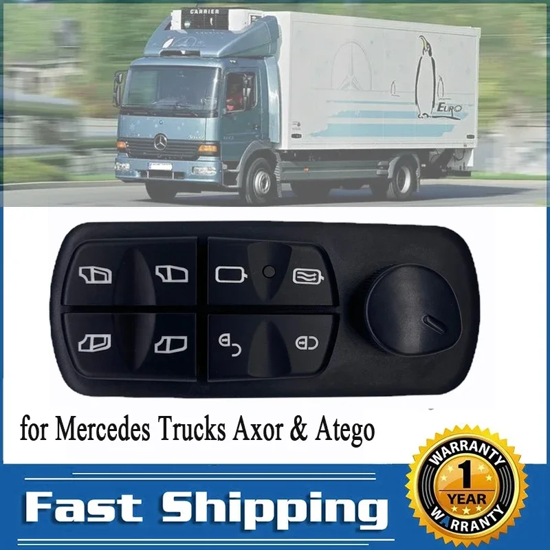 Master Power Window Glass Lifter Switch Mirror Control Button for Axor Adigo Truck 1998 - 2003 A0045455913 Car Accessories