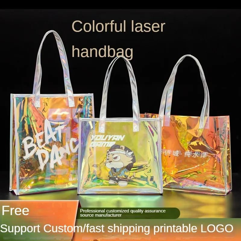 Dazzle colour transparent bag jelly package bags fashion bags handbag out for carry-on bag