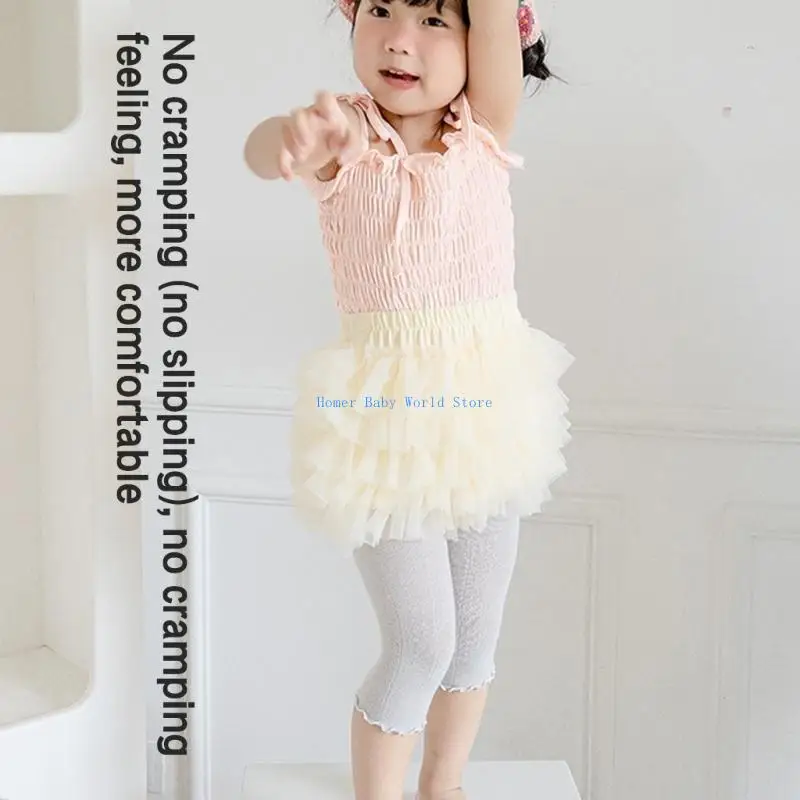 

B2QD Toddler Leggings for Spring Elastic Pantyhose Tights Pants Stretch Stockings for Girl Soft Cropped Pants