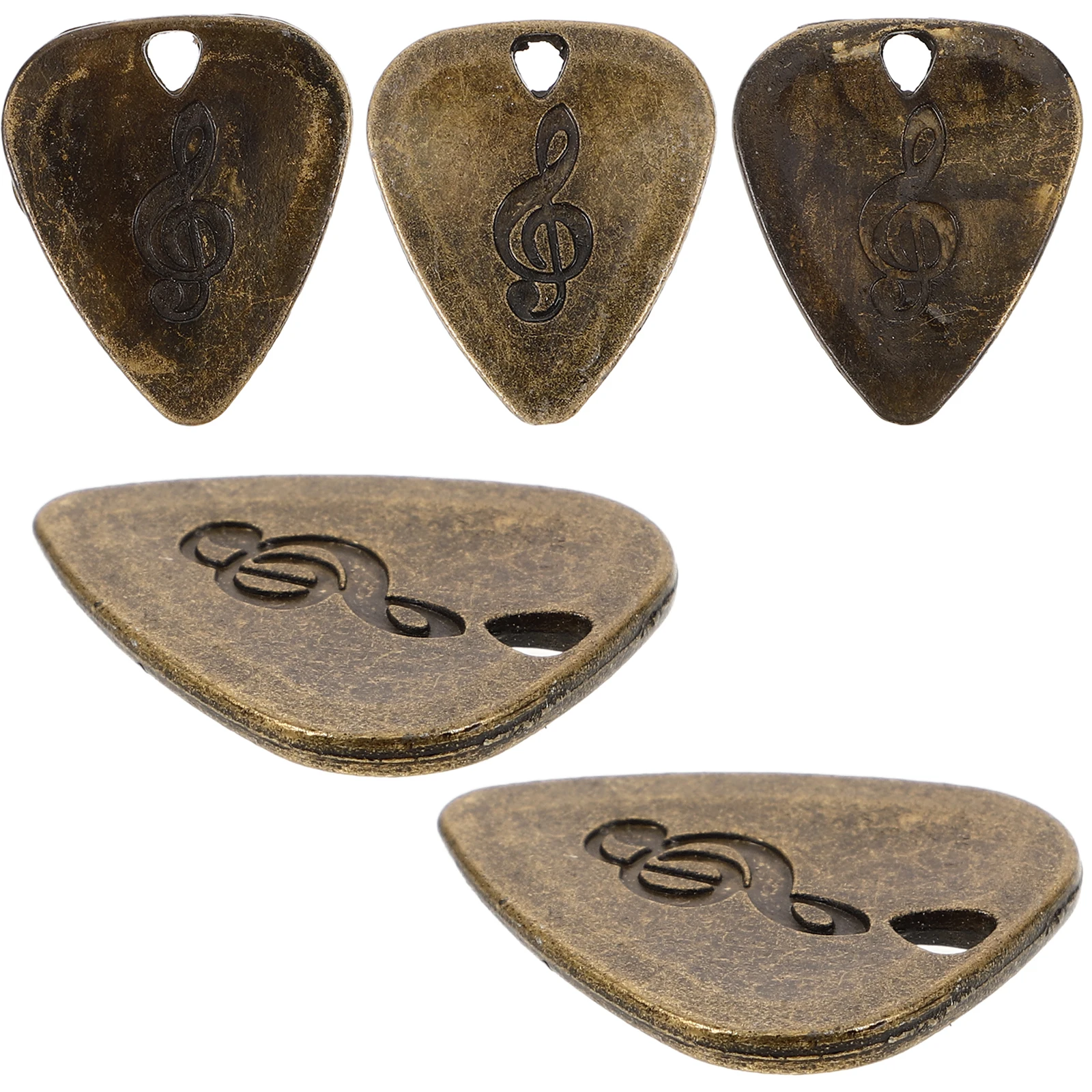 

5 Pcs Metal Pick Bass Finger Picks for Acoustic Guitar Folk Zinc Alloy Electric