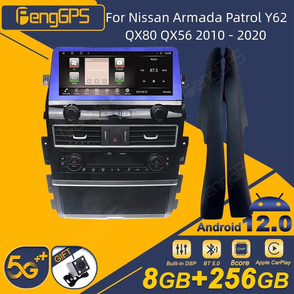 

For Nissan Armada Patrol Y62 QX80 QX56 2010 - 2020 Android Car Radio 2Din Stereo Receiver Autoradio Multimedia Player GPS Navi