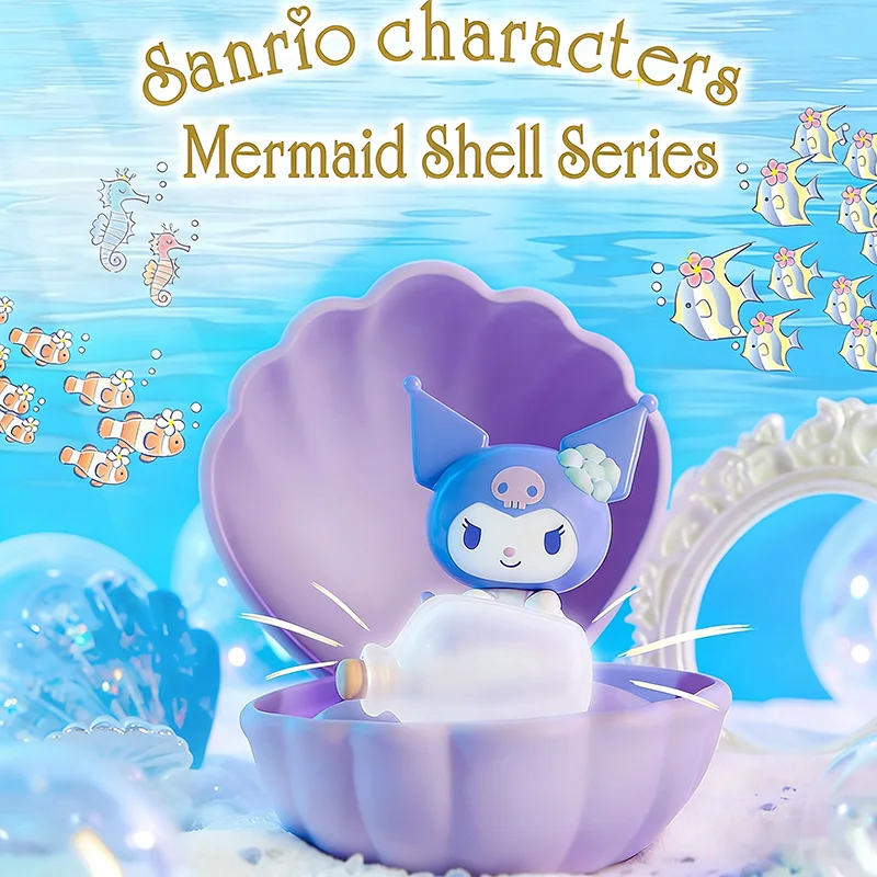 

Kuromi Cinnamoroll Mermaid Shell Blind Box Authentic Anime Figure Collectible Toy Desktop Decoration Perfect Birthday Gift