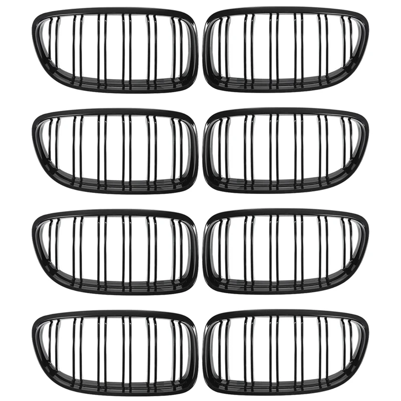 

4 Pair Car Front Grille Gloss Black Inlet Grille For BMW E90 LCI 3-Series Sedan/Wagon 2009 - 2011