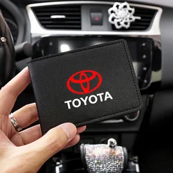 Car Driver License Holder Carbon fiber Card Bag Slim Travel ID Cardholder For Toyota Camry RAV4 C-HR Corolla Yaris Prado CROWM