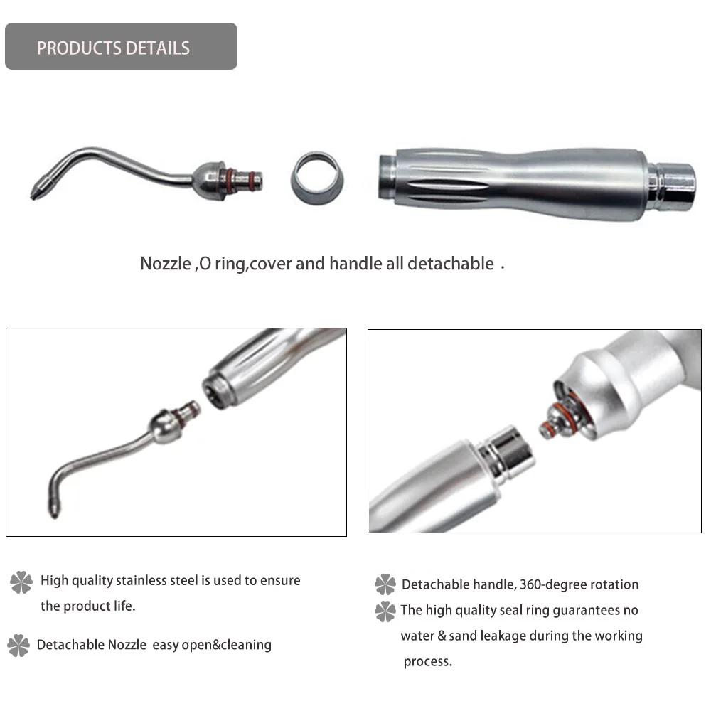 

Dental Sandblaster Prophy Machine, for Teeth Cleaning Polishing Air Water Sand Blasting Equipment, Desktop Prophy Jet