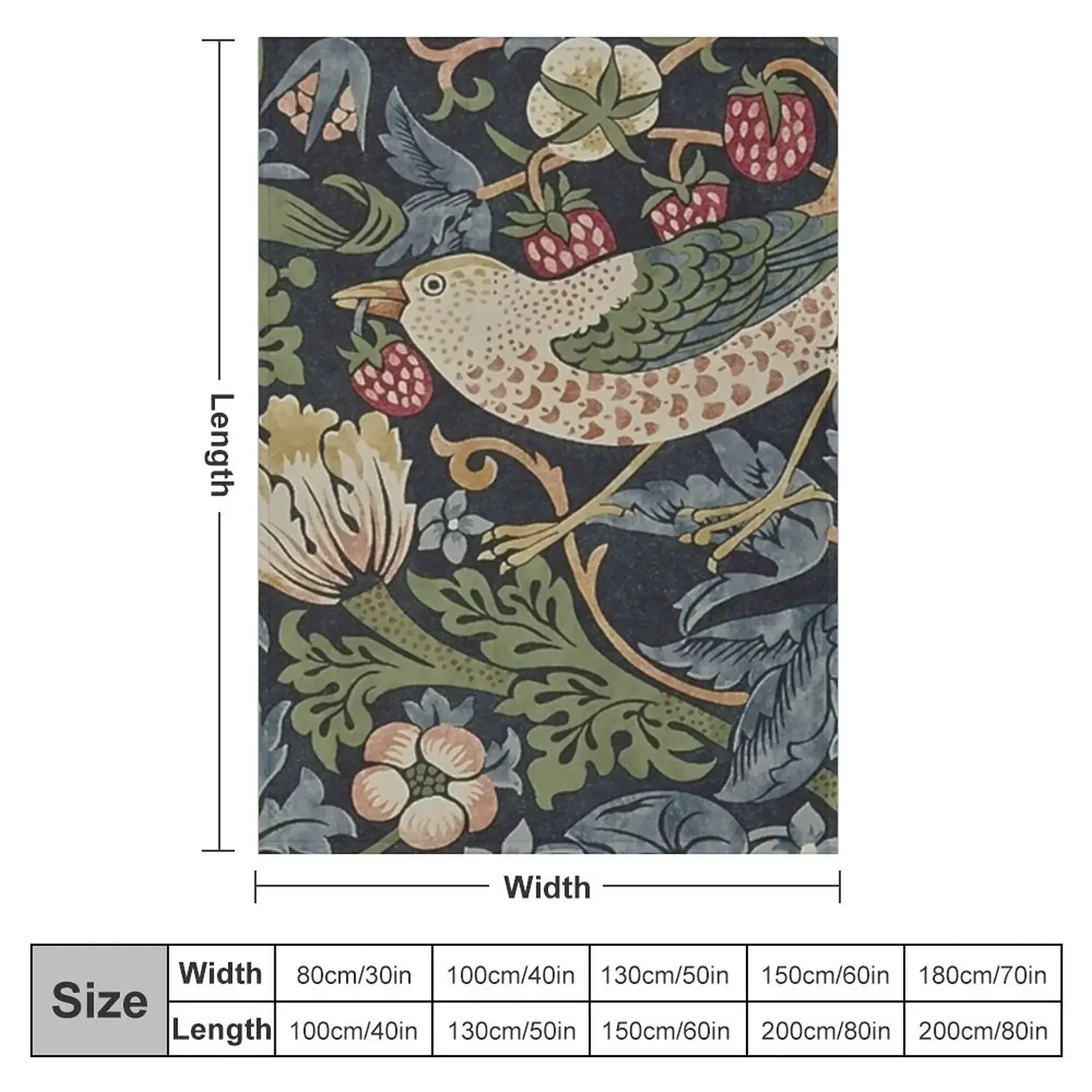 william Morris strawberry thief.01 Throw Blanket heavy to sleep Soft Beds Hair Blankets