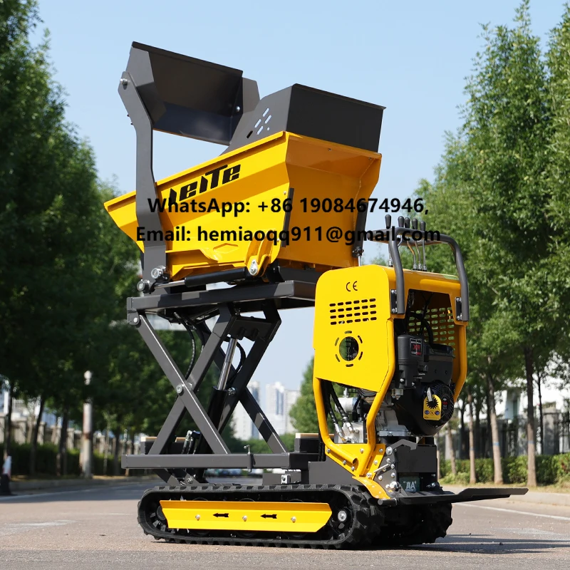 China LEITE Automatic Tracked Mini Dumper 4x4 Small Transporter Mini Dumper Crawler Wholesale High Efficiency Mini Dumper 500kg