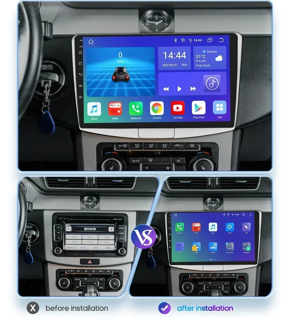 7862 Auto Radio Android Player for VW Volkswagen Passat CC B7 B6 Passat Carplay 2015 Autoradio Multimedia GPS Audio Car Stereo