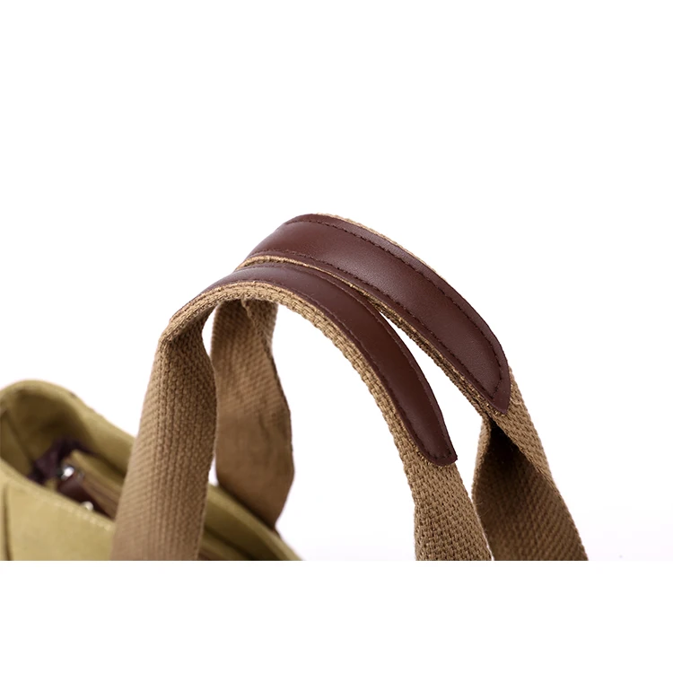 Canvas Retro Umhängetasche, Handtasche für Pendler, Schultertasche, Arbeitstasche, Handtasche mit großem Fassungsvermögen – Detail 8