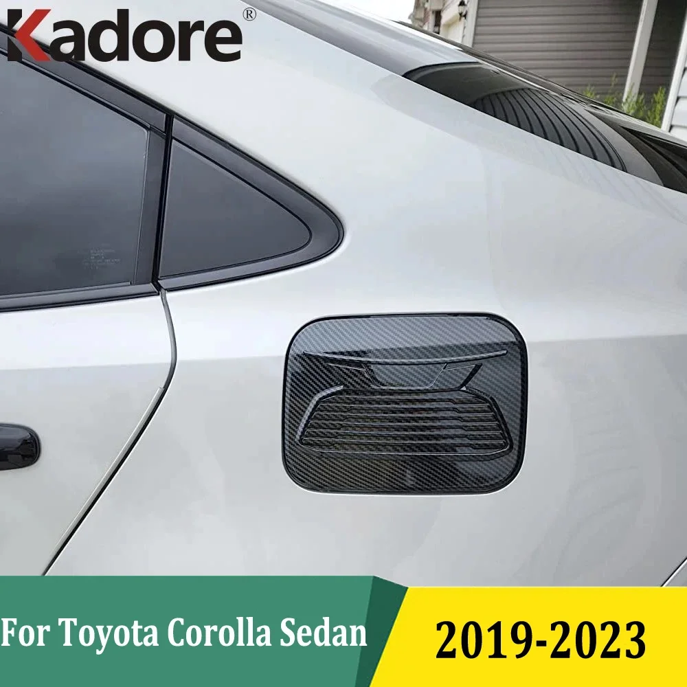 For Toyota Corolla Sedan 2019 2020 2021 2022 2023 Carbon Fiber Oil Gas Cap Fuel Tank Cover Trim Exterior Accessories Car Styling