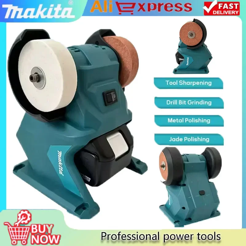 Makita Cordless Bench Grinder 5500RPM Dual Wheel Grinder Metal Stone Knife Polishing Grinding Sharpening Tool for 18V Battery