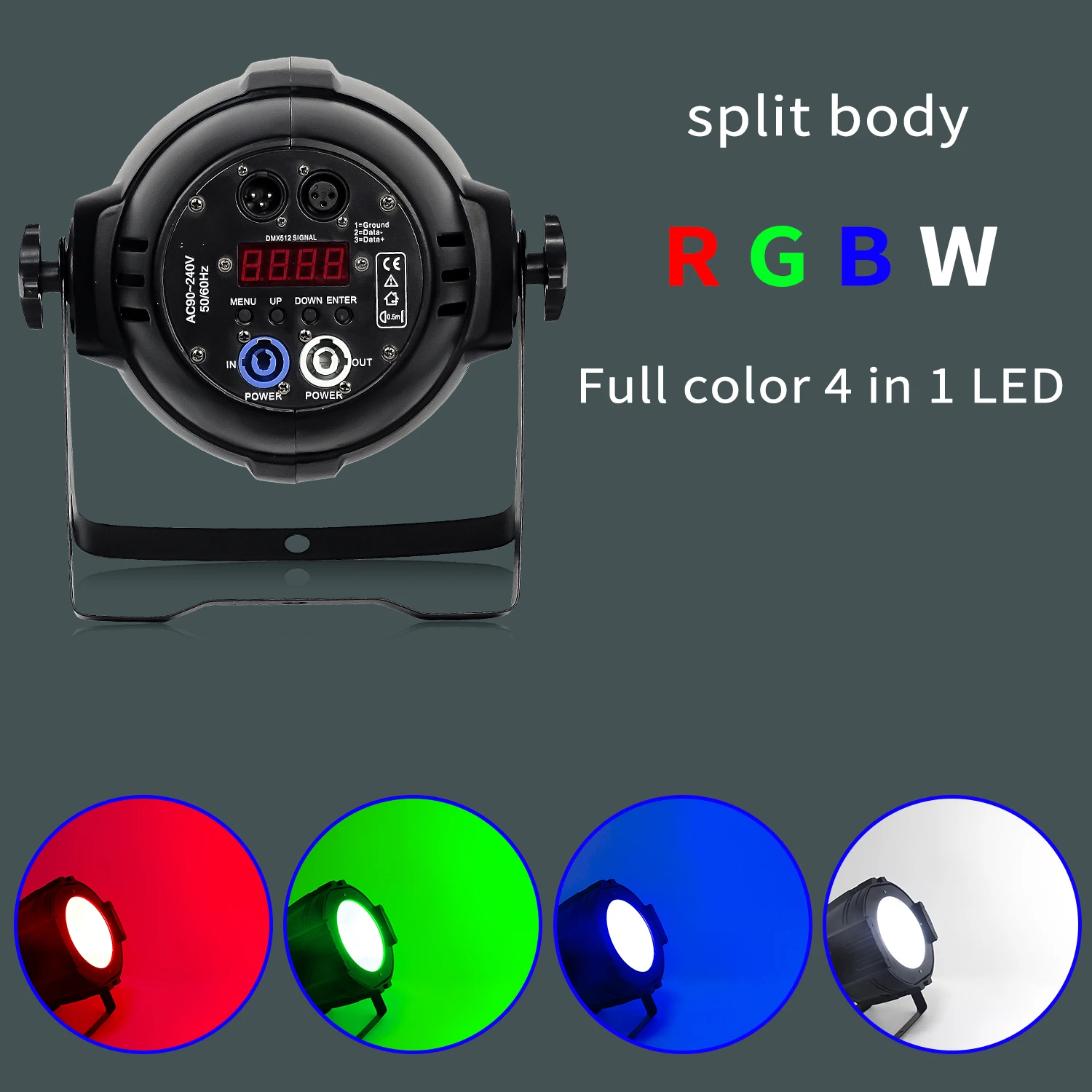 4Pcs/Lots 200W RGBW 4 in 1 COB Par Light Cool White Warm White Aluminum LED Stage Light DJ Disco Bar Dance Floor Lighting