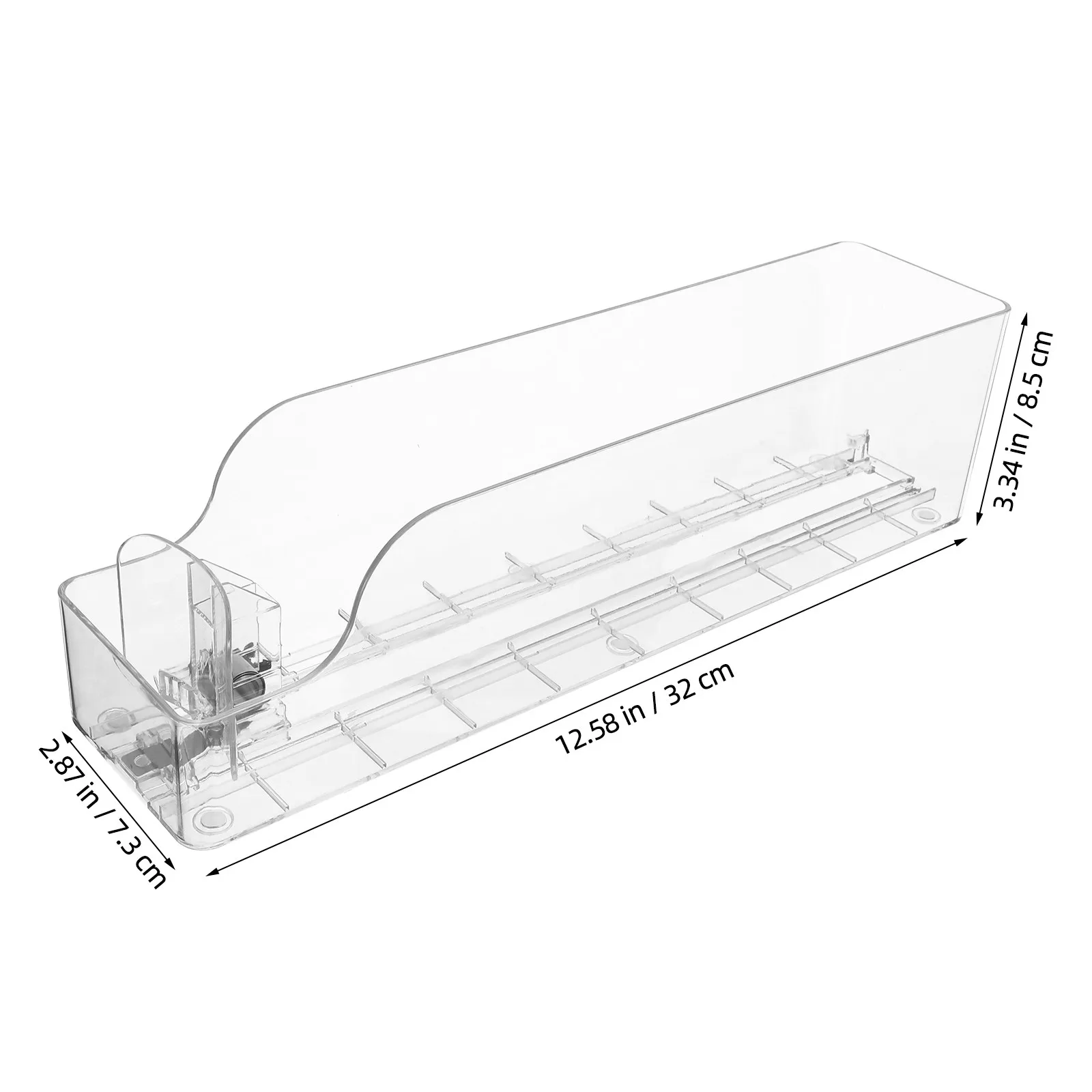 2Pcs Drink Organizer Fridge Can Dispenser Self Pushing Beverage Tray Display Shelf Dispenser Accessories for Supermarket