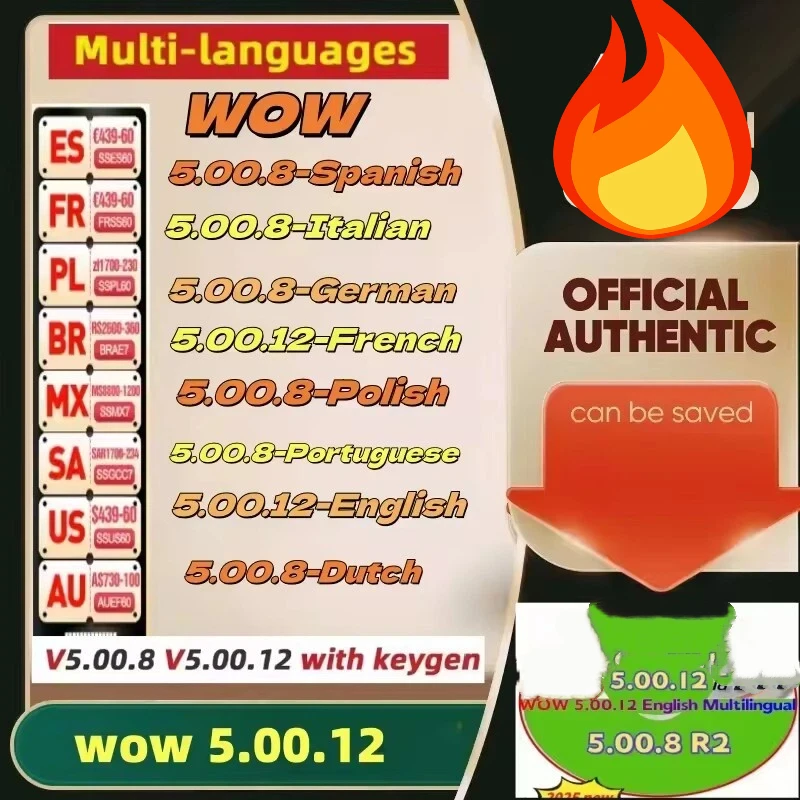 

Гран oferta 2024 W-ur-th V5.00.12 5.00.8 R2 Программное обеспечение с мультиilingüe из Keygen для herramienta de taióstico de coches