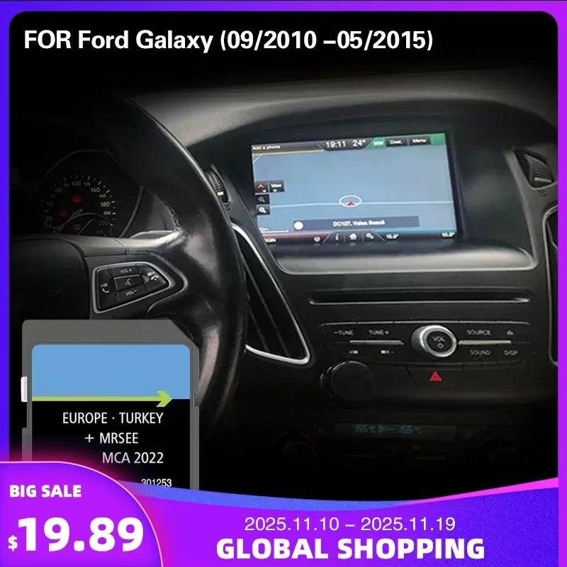 

MCA Europe UA UK Germany for Ford Galaxy 09/2010-05/2015 Map GPS Navigation SD Memory Card