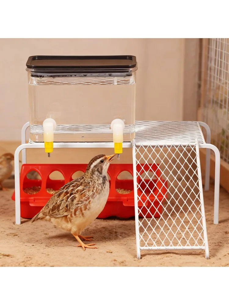 Abreuvoir pour poulets, conception facile, 800ml, avec double tétine et couvercle, pour poulets, canards, poulets, fermiers en plein air, mangeoire pour volaille, 1 pièce