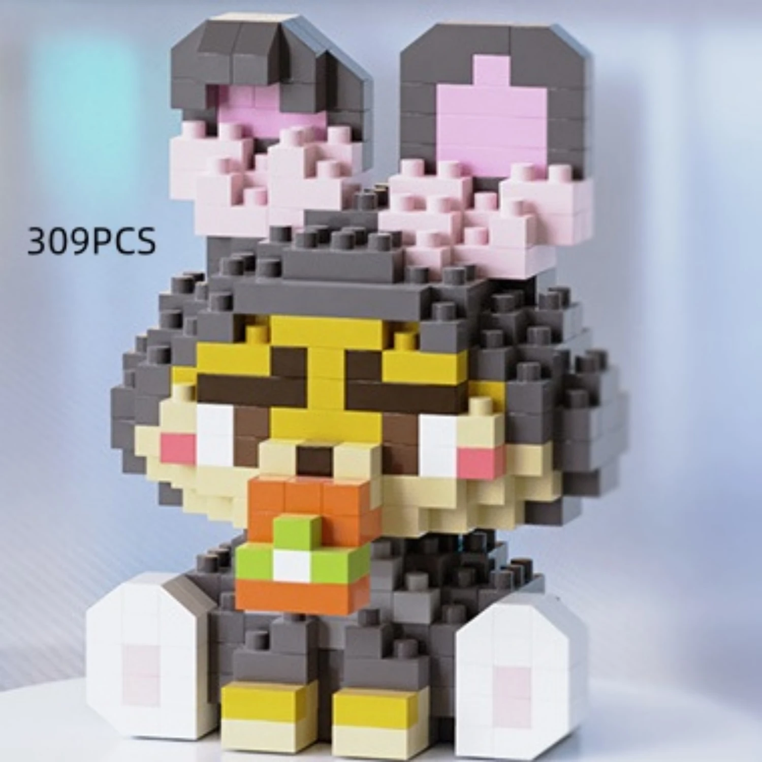 6 cm hoge deeltjesbouwstenen assemblage speelgoed mini desktop ornamenten kamerdecoratie Halloween Kerstmis anime cartoon kawaii