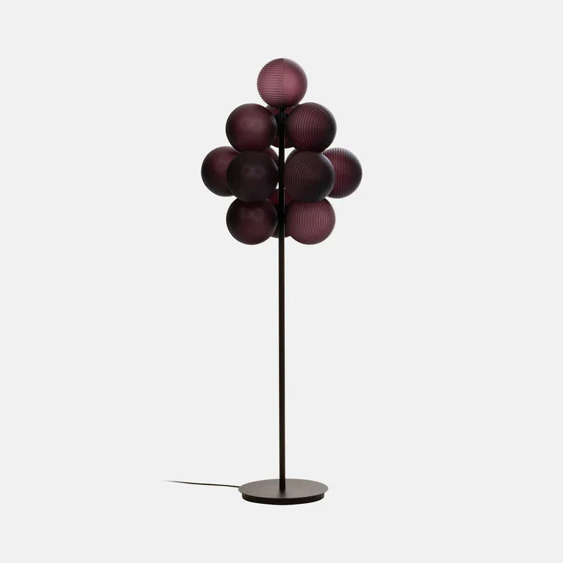 New desk lamp corrugated ball creative personalized designer model room desk lamp bedroom living room grape glass floor lamp