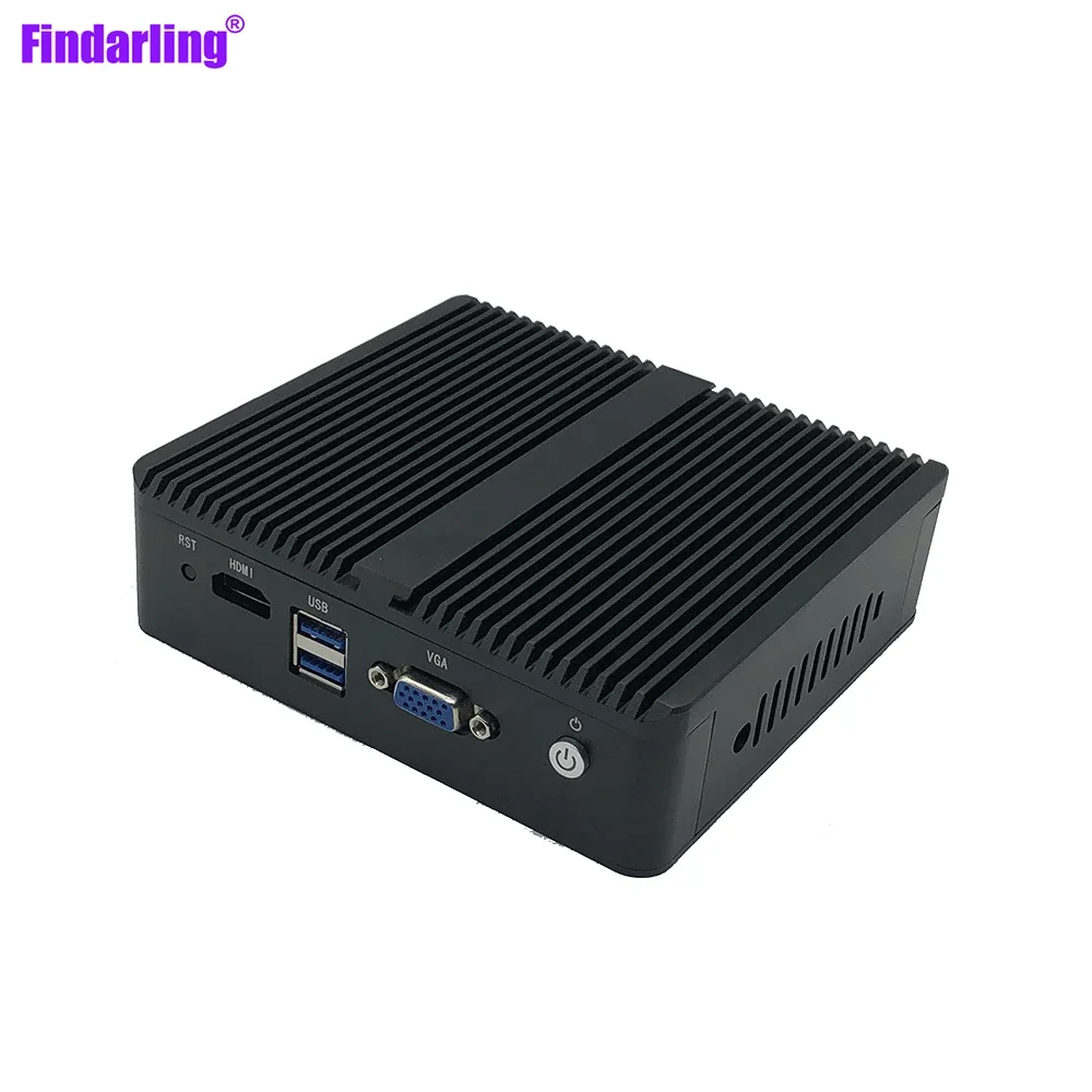 กล่องโลหะิตเตอร์ขนาดเล็ก CPU ไม่มีพัดลม E3825 Pfense คอมพิวเตอร์ตั้งโต๊ะ4*1000ม. Intel I211NIC LAN Linux HD VGA