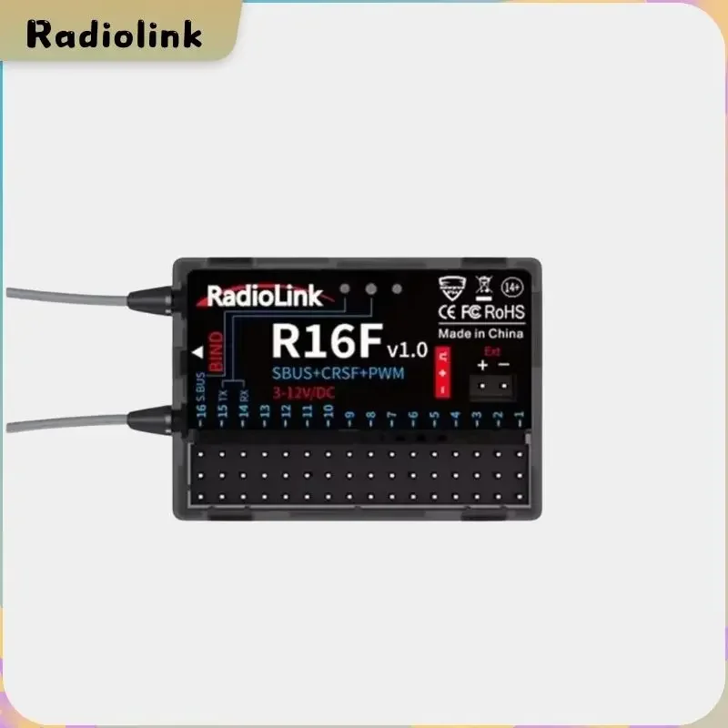 

Radiolink новый радиоуправляемый приемник R16F, 16 каналов, 2,4G, гироскоп, автомобильное напряжение, телеметрия передачи, 600 м, дальность действия, RX, радиоуправляемый автомобиль, лодка, самолет