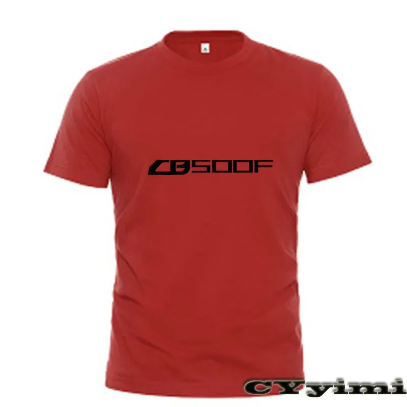 For CBR500R CB500F CB500X CB CBR 500 R F X T Shirt Men New LOGO T-shirt 100% Cotton Summer Short Sleeve Round Neck Tees Male